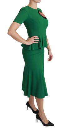 Thumbnail for Enchanted Green Mermaid Midi Dress