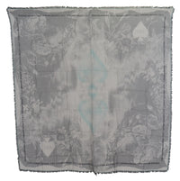 Thumbnail for Gray Print Shawl Foulard Fringes Scarf