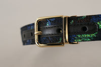 Thumbnail for Elegant Multicolor Leather Belt with Gold Buckle