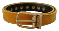 Thumbnail for Elegant Velvet Gold Buckle Women's Belt