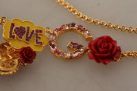 Thumbnail for Glamorous Gold Crystal Charm Necklace