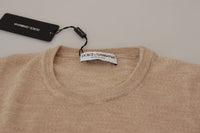 Thumbnail for Elegant Beige Crewneck Wool Sweater