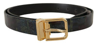 Thumbnail for Elegant Black Vernice Leather Belt