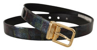 Thumbnail for Elegant Black Vernice Leather Belt