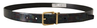 Thumbnail for Elegant Black Vernice Leather Belt