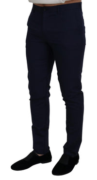 Thumbnail for Elegant Slim Fit Blue Dress Pants