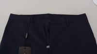 Thumbnail for Elegant Slim Fit Blue Dress Pants