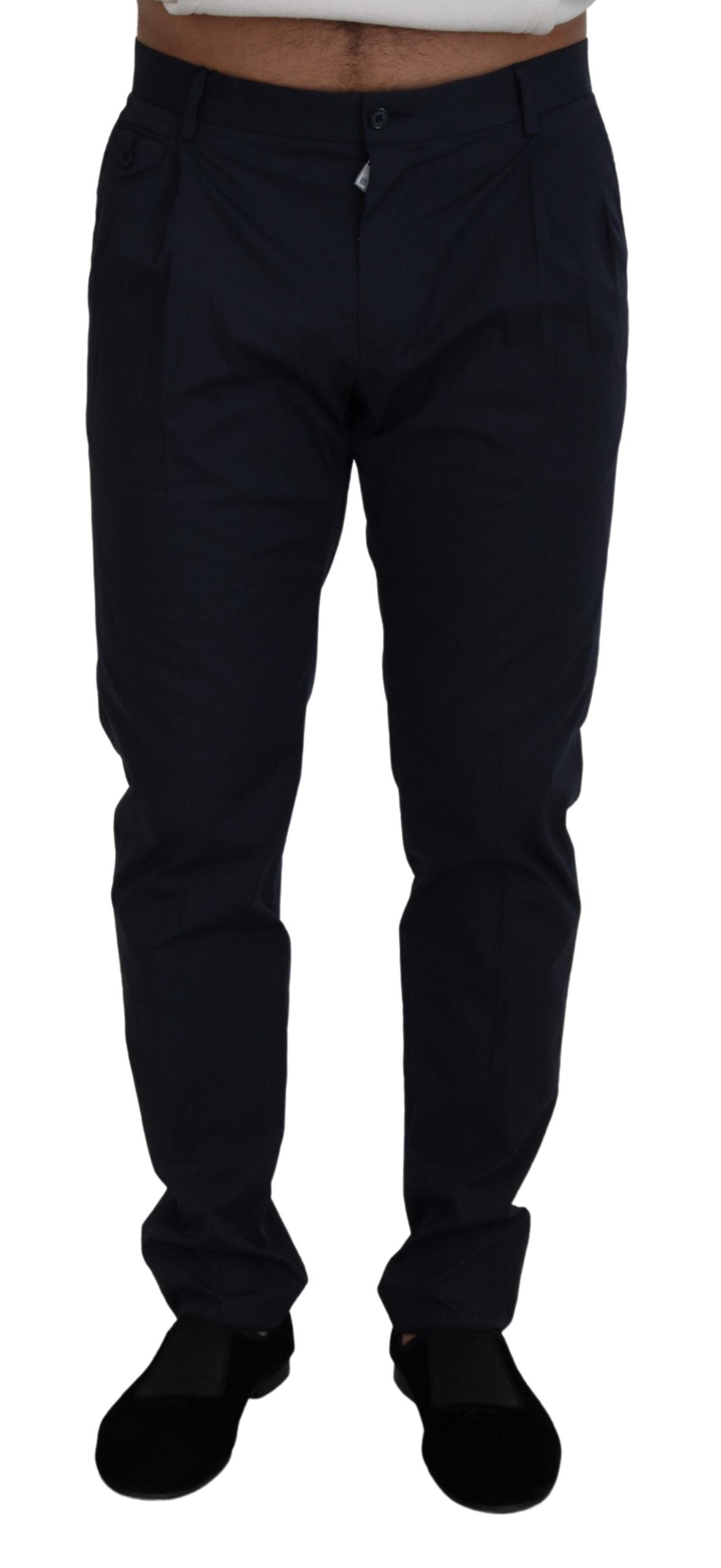 Blue Cotton Chino Formal Pants