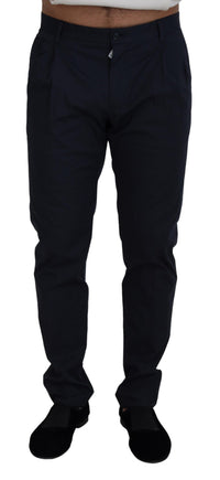 Thumbnail for Blue Cotton Chino Formal Pants