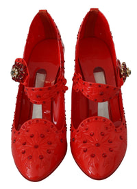 Thumbnail for Chic Red Crystal Cinderella Pumps
