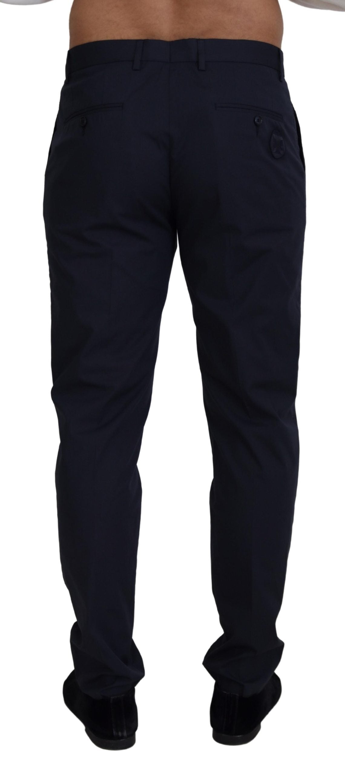 Blue Cotton Chino Formal Pants