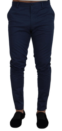 Thumbnail for Elegant Slim Fit Chinos in Blue