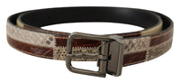 Thumbnail for Multicolor Patchwork Snakeskin Belt