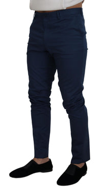 Thumbnail for Elegant Slim Fit Chinos in Blue