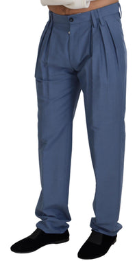 Thumbnail for Elegant Regular Fit Dress Pants in Blue