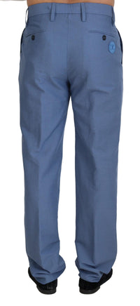 Thumbnail for Elegant Regular Fit Dress Pants in Blue