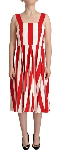 Thumbnail for Elegant A-Line Striped Shift Dress
