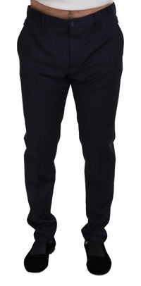 Thumbnail for Blue Wool Chino Formal Pants