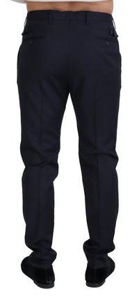 Thumbnail for Blue Wool Chino Formal Pants
