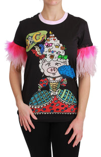 Thumbnail for Chic Crewneck Year of the Pig Motif Tee