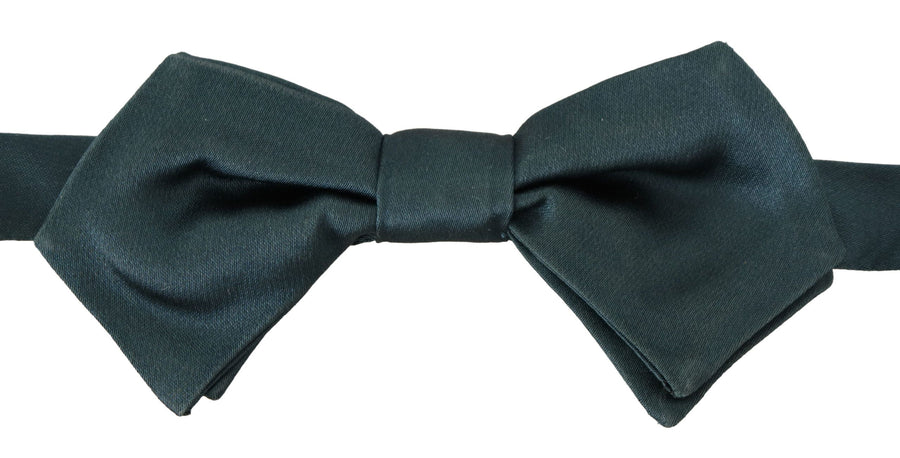 Elegant Green Silk Bow Tie