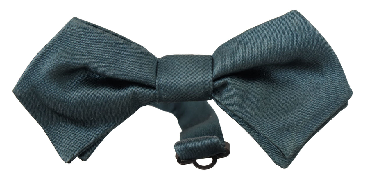 Elegant Green Silk Bow Tie