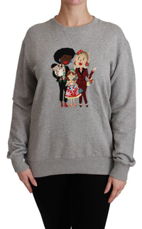 Thumbnail for Elegant Multicolor Embroidered Crew-neck Sweater