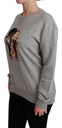 Thumbnail for Elegant Multicolor Embroidered Crew-neck Sweater
