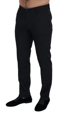 Thumbnail for Black Wool Chino Formal Pants