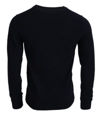 Thumbnail for Elegant Blue Cashmere Pullover Sweater