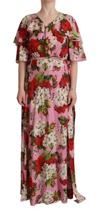 Thumbnail for Enchanting Floral Silk Maxi Dress