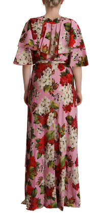 Thumbnail for Enchanting Floral Silk Maxi Dress