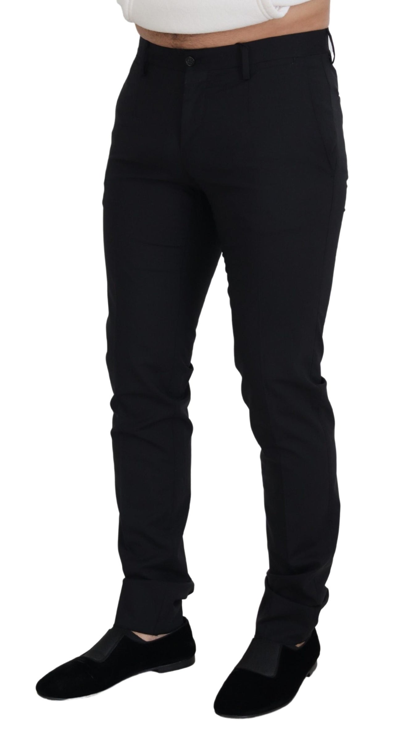 Black Wool Chino Formal Pants