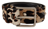 Thumbnail for Elegant Leopard Print Leather Belt