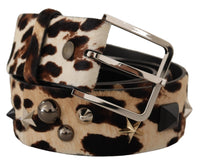 Thumbnail for Elegant Leopard Print Leather Belt