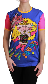 Thumbnail for Purple PIG SUPERGIRL Top Cotton T-shirt