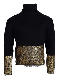 Thumbnail for Stunning Black and Gold Crewneck Sweater