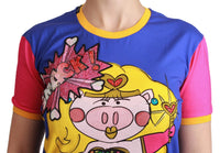 Thumbnail for Purple PIG SUPERGIRL Top Cotton T-shirt