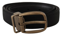 Thumbnail for Elegant Grosgrain Leather Belt - Black