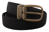 Thumbnail for Elegant Grosgrain Leather Belt - Black