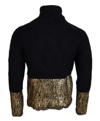 Thumbnail for Stunning Black and Gold Crewneck Sweater