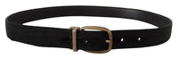 Thumbnail for Elegant Grosgrain Leather Belt - Black