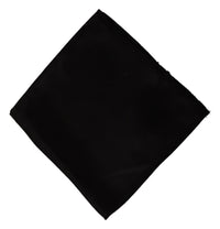 Thumbnail for Black 100% Silk Square Handkerchief Scarf