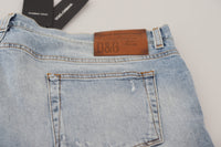 Thumbnail for Light Blue Washed Cotton Denim Jeans