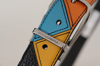 Thumbnail for Elegant Multicolor Leather Belt with Silver Buckle