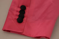 Thumbnail for Elegant Pink Nylon Bomber Jacket
