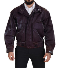 Thumbnail for Elegant Purple Biker Jacket