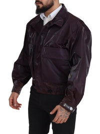 Thumbnail for Elegant Purple Biker Jacket