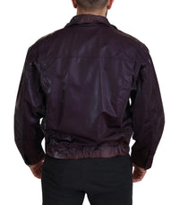 Thumbnail for Elegant Purple Biker Jacket