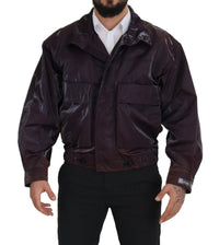 Thumbnail for Elegant Purple Biker Jacket